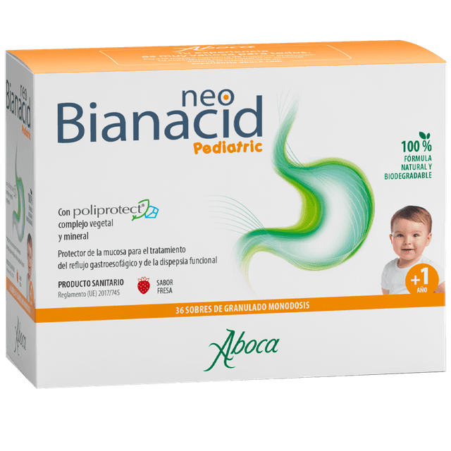Aboca Neobianacid Pediatric Sabor Fresa 36 sobres