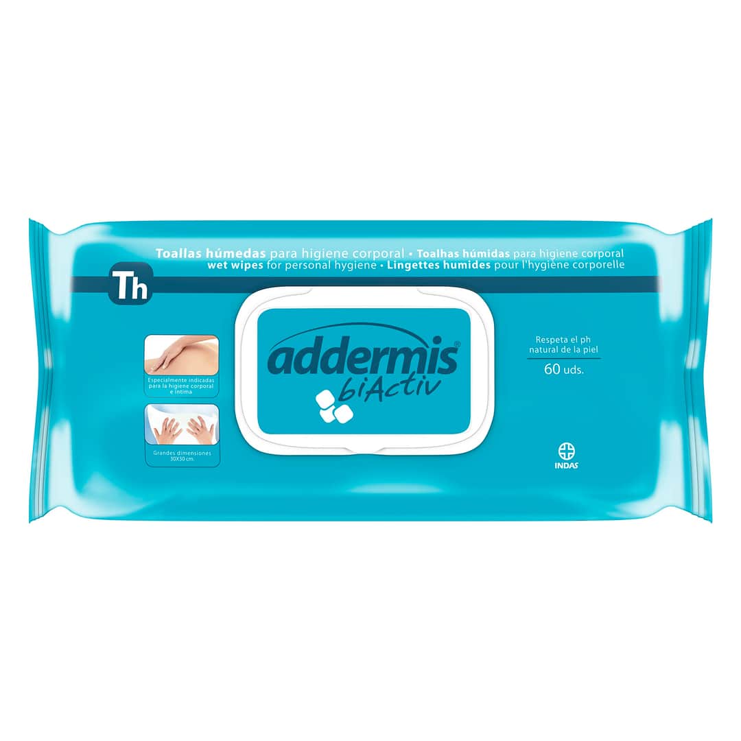 Addermis Biactiv Toallitas Húmedas 60 unidades