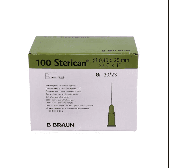 B. Braun Aguja Hipodérmica Sterican 27G 0,40x25 mm Cono Gris 100 unidades