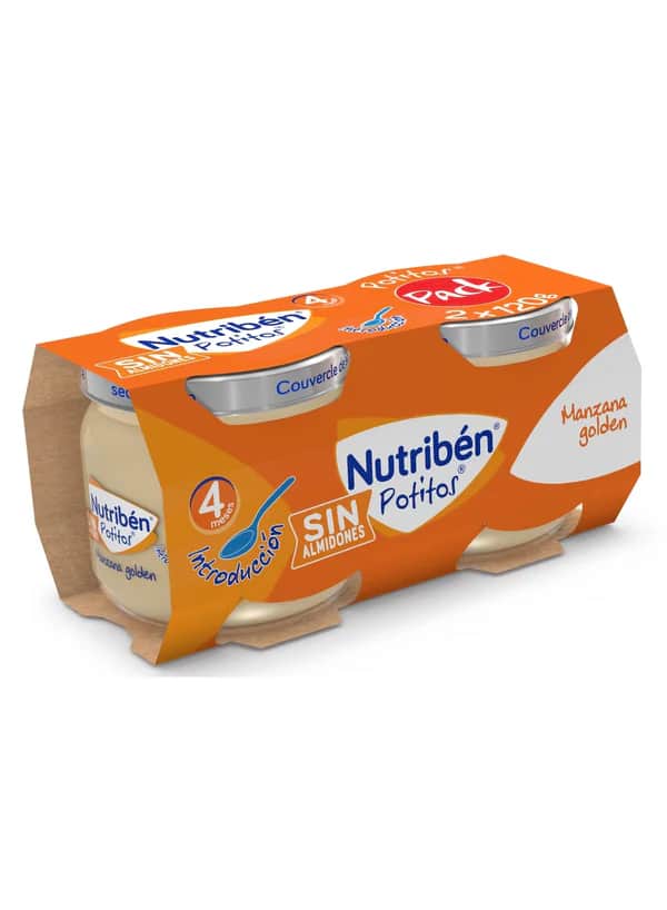 Nutribén Potito Introducción a la Fruta Manzana Golden 2x120g