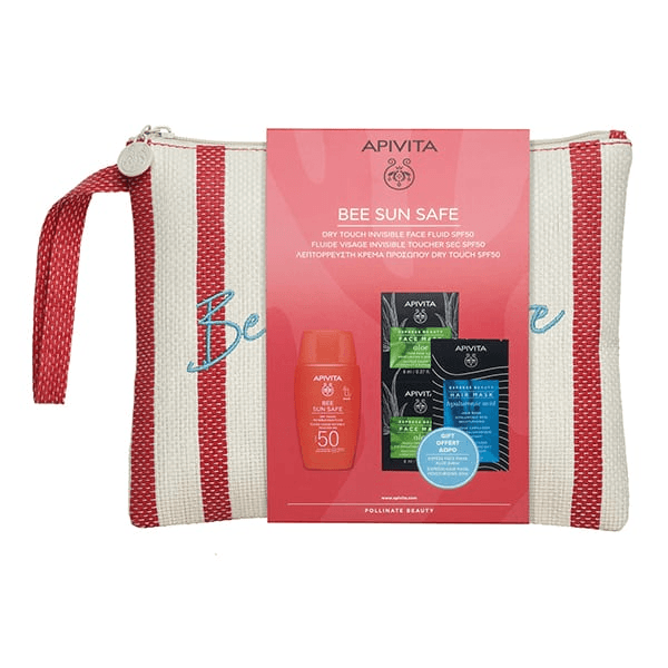 Apivita Pack Bee Sun Safe Fluido Invisible SPF50 y Mascarilla Express