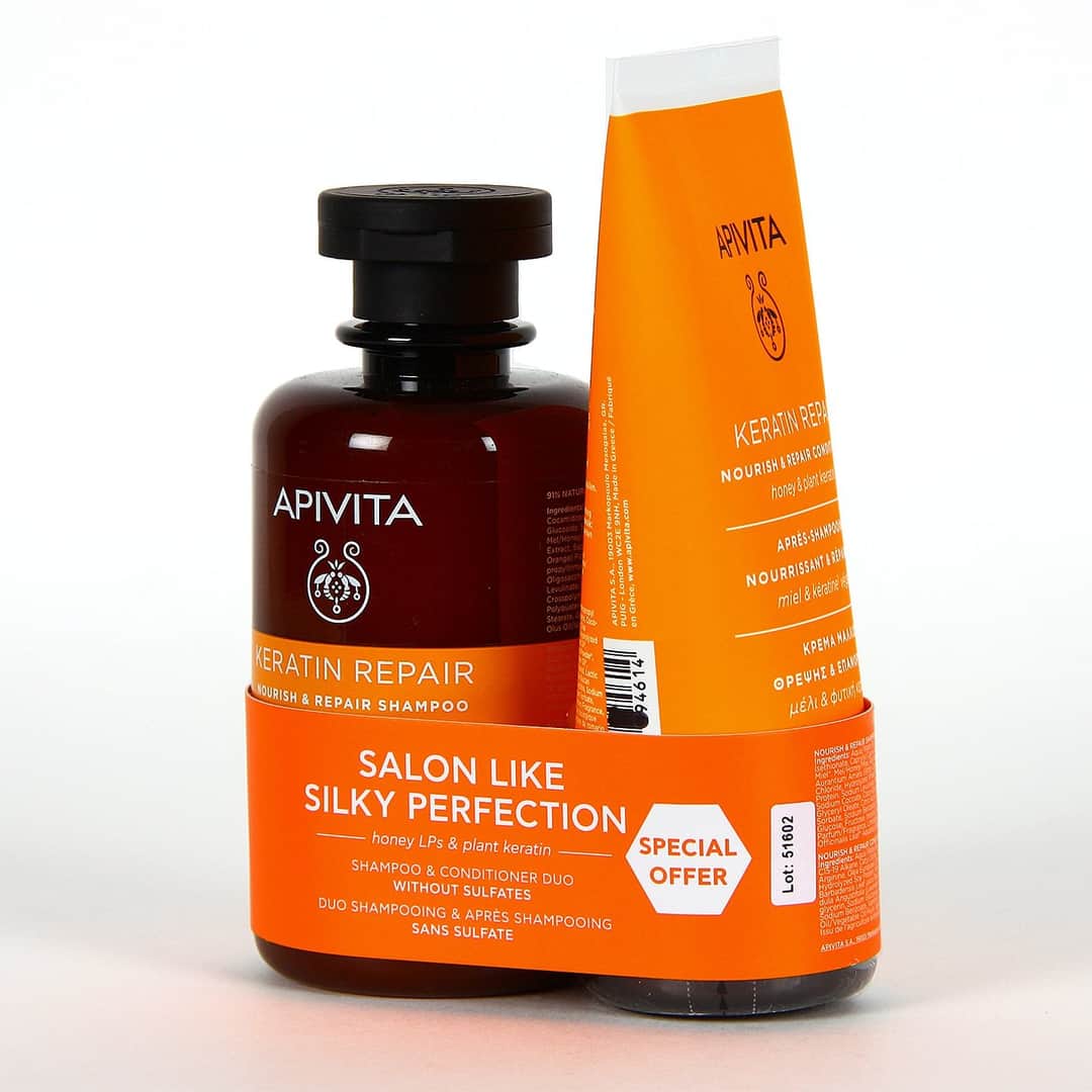 Apivita Pack Keratin Repair Champú 250ml + Acondicionador 150ml