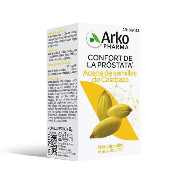 Arkopharma Aceite de semillas de calabaza bio 50 capsulas