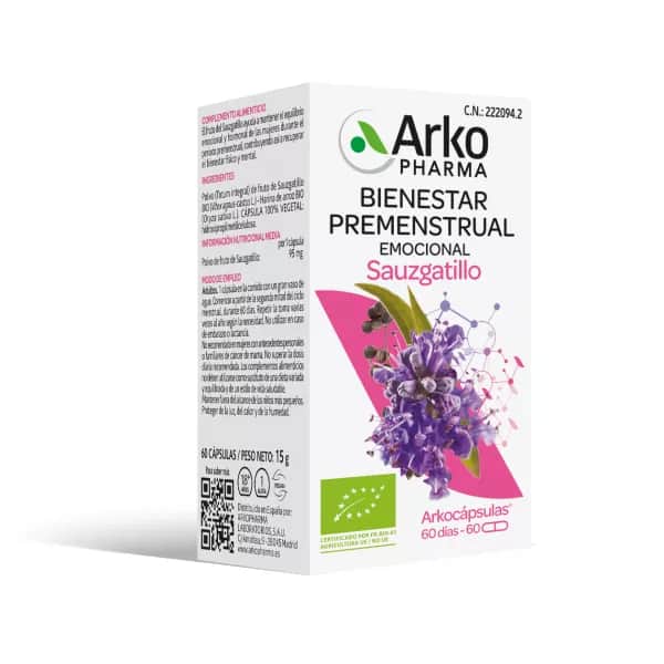 Arkopharma Arkocápsulas Sauzgatillo Bio 60 cápsulas