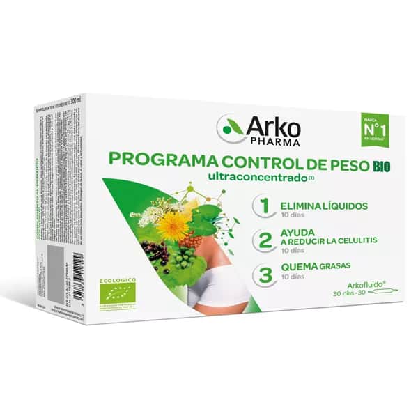 Arkopharma Arkofluido Programa Control de Peso Bio 30 Ampollas 10ml