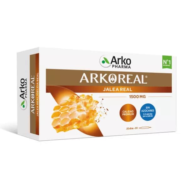 Arkopharma Arkoreal Jalea Real Forte Plus sin azúcar 1500mg 20 ampollas