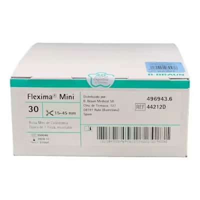 Bolsas de colostomía de resina sintética con microporo y filtro Flexima Mini opaca recortable (15 - 45 mm, 30 unidades)