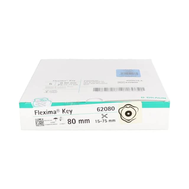 Apósitos de barrera de ostomía de resina sintética con acoplamiento adhesivo Flexima Key (80 mm, 5 unidades)