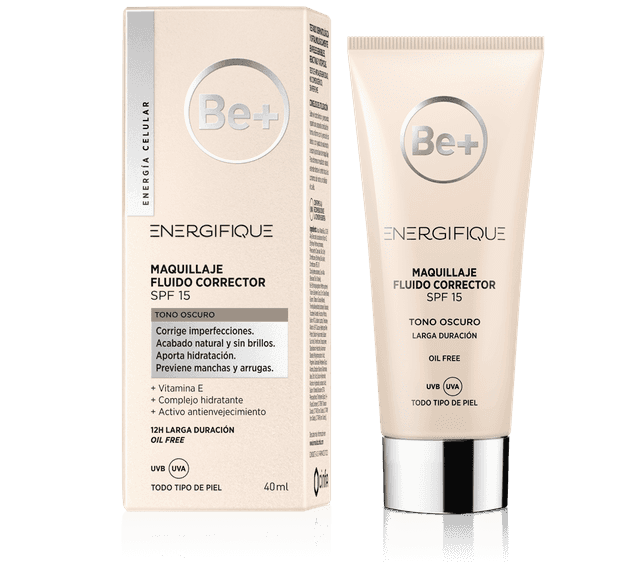 Be+ Maquillaje Fluido Corrector SPF15 Tono Oscuro 40ml