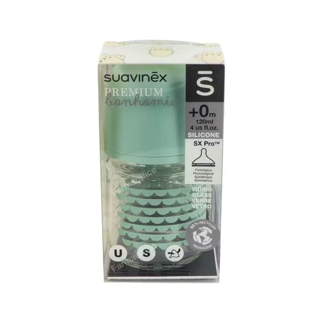 Suavinex Premium Biberón Cristal +0 Meses 120ml