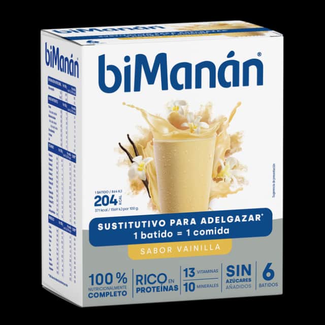 biManán Batido Sustitutivo Vainilla 6 unidades