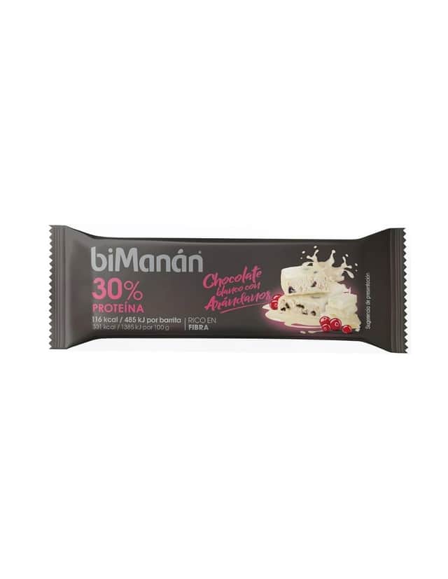 Bimanan BeFit Barritas 1 Barrita 35g Sabor Chocolate Blanco con Arandanos