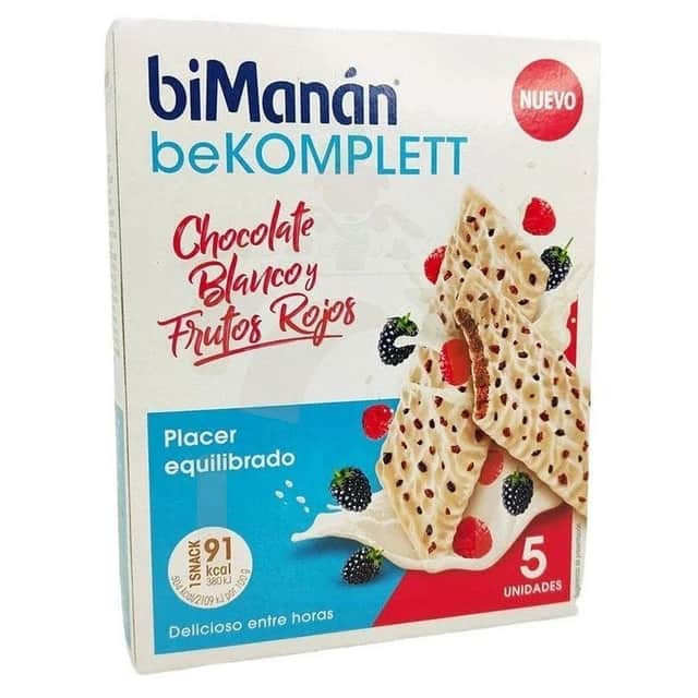 biManán beKomplett Chocolate Blanco y Frutos Rojos 5 unidades