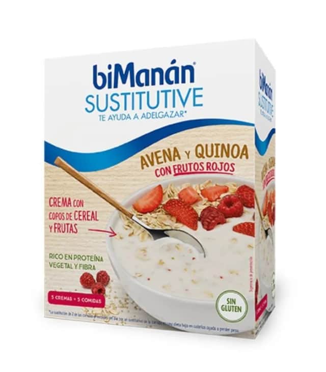 biManán Sustitutive Crema Avena y Quinoa con Frutos Rojos 275g
