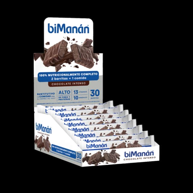 biManán Sustitutive Barrita Chocolate Intenso 30 unidades