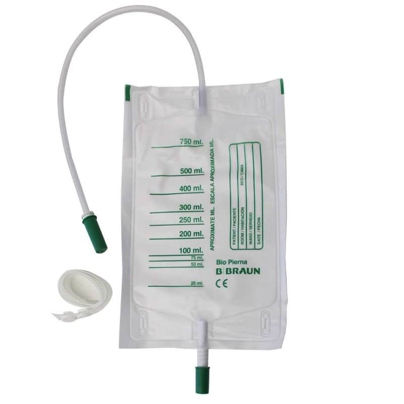 B. Braun Bolsa de Orina Biopierna con Válvula Antirreflujo 750 ml 30 unidades