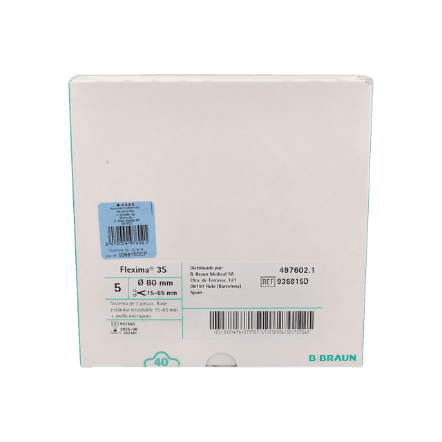 B. Braun Placa Base Flexima 3S 80 mm 5 unidades