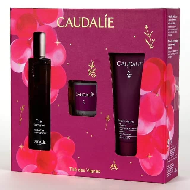 Caudalie Cofre The Des Vignes- Agua Fresca + Talla Mini Roll On + Gel De Ducha