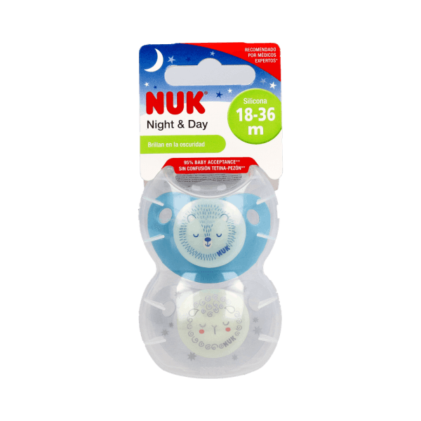 Nuk Chupete Night Silicona 18-36M 2 unidades