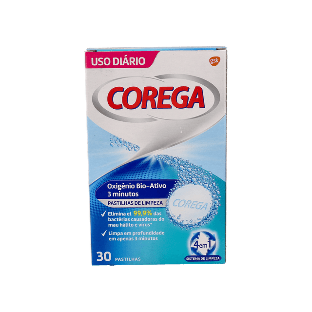 Corega Oxígeno Bio Activo 30 Tabletas