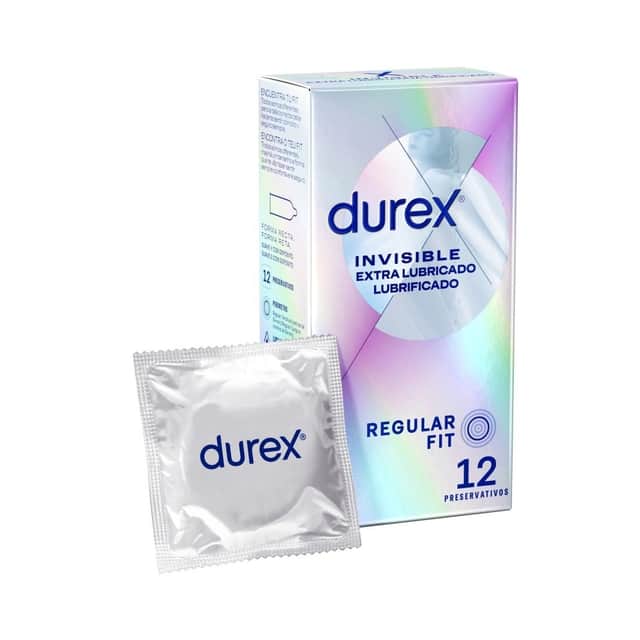 Durex Invisible Preservativos Extra Lubricados 12 unidades