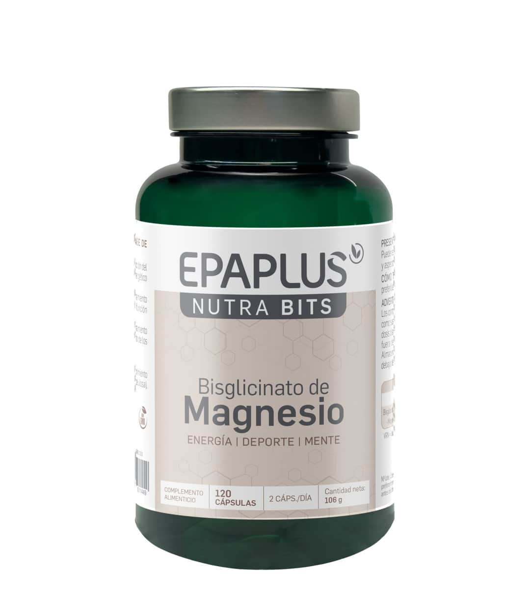 Epaplus Nutra Bits Bisglicinato de Magnesio 120 cápsulas