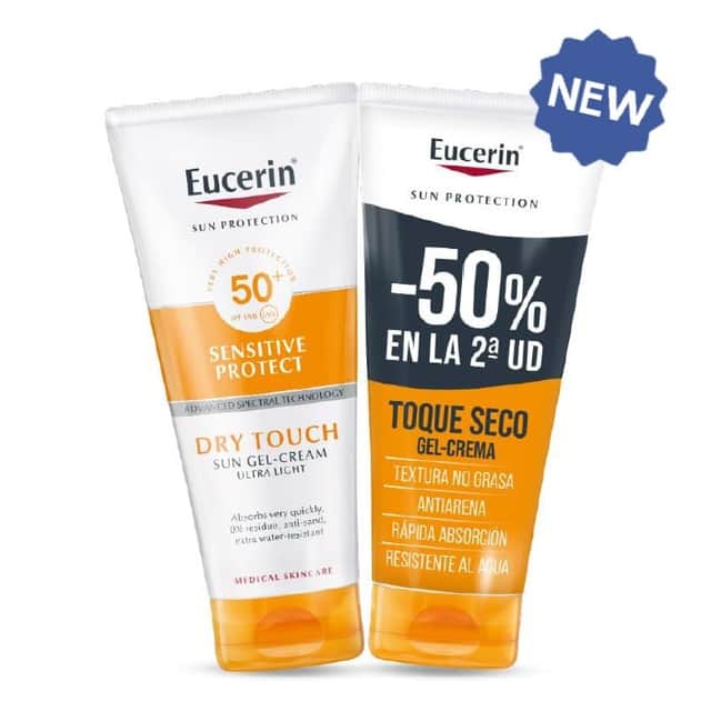 Eucerin Pack Sun Gel-Cream Dry Touch Sensitive Protect FPS 50+ 2x200ml