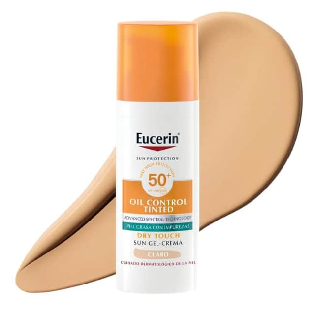 Eucerin Sun Gel-Cream Oil Control Tinted FPS 50+ con color tono claro 50ml