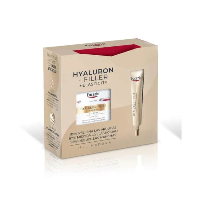 Eucerin Pack Hyaluron-Filler + Elasticity Crema de Día 50ml y Contorno de Ojos 15ml