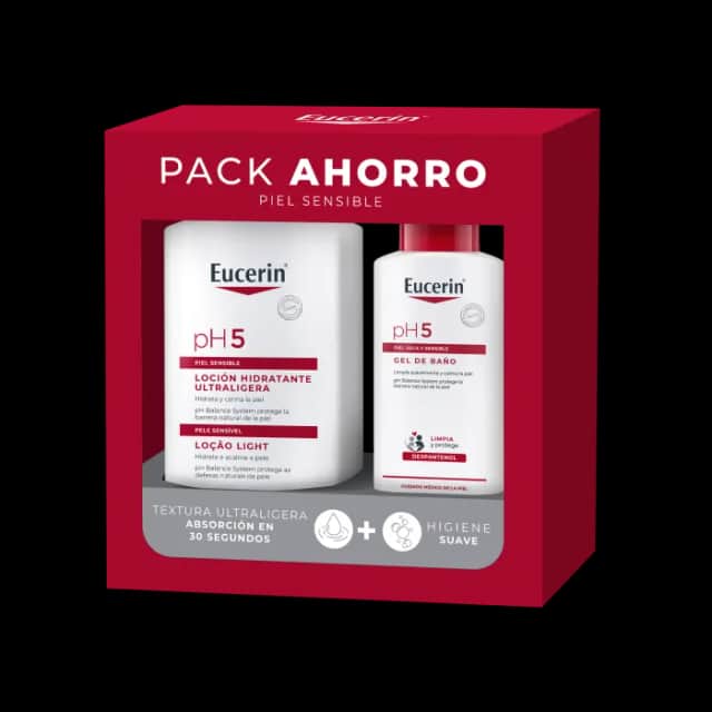 Eucerin pH5 Pack Loción Ultraligera 1000ml + Gel Baño 200ml