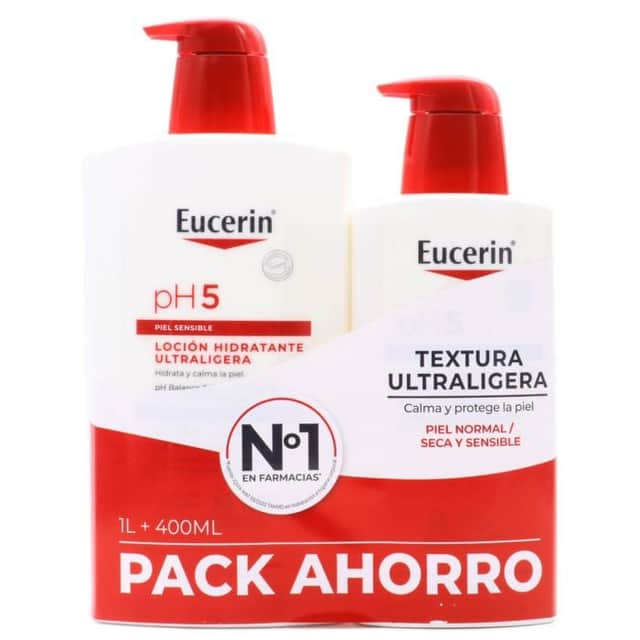 Eucerin pH5 Pack Loción Hidratante Ultraligera 1000ml + 400ml
