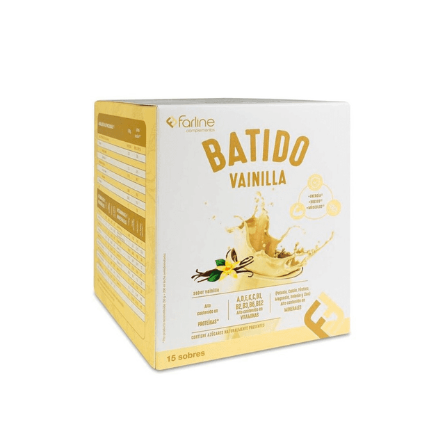 Farline Complementos Batido Sabor Vainilla 15 sobres x 30g