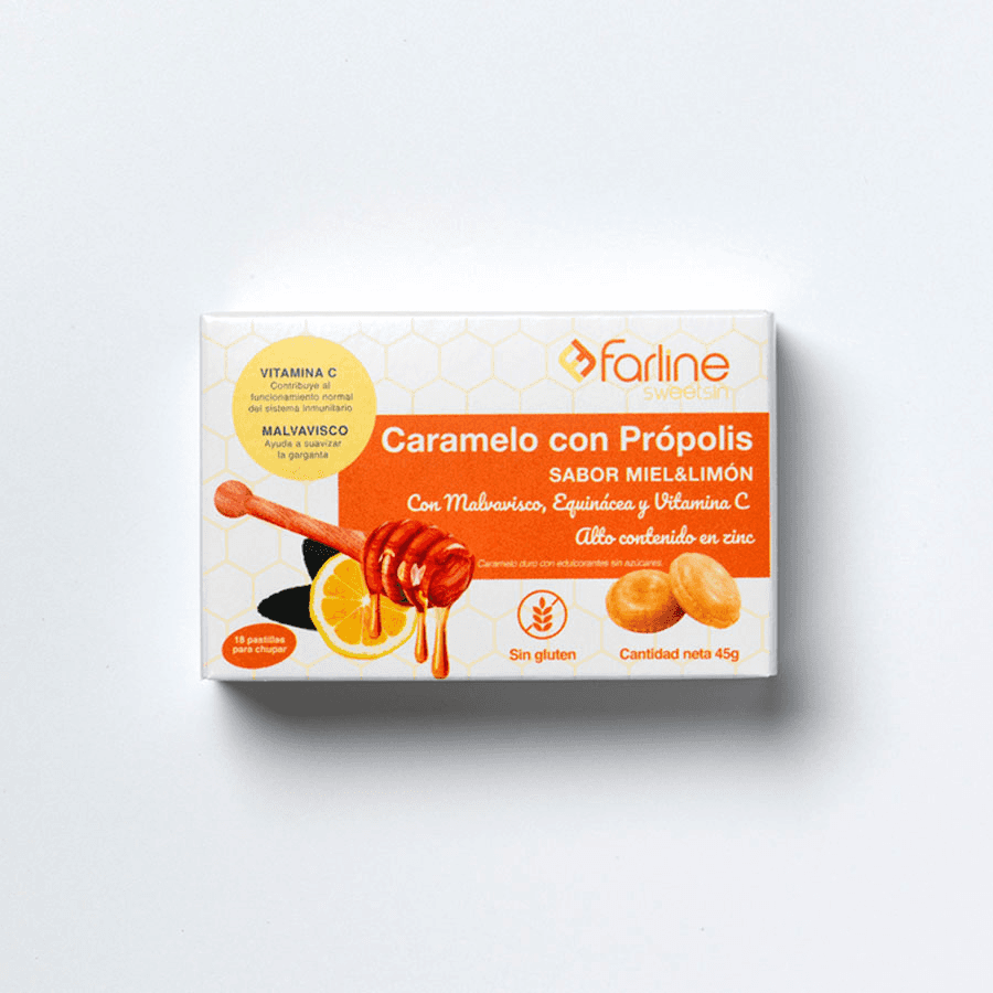 Farline Sweetsin Caramelos Própolis Miel y Limón 45g