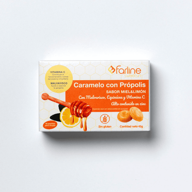 Farline Sweetsin Caramelos Própolis Miel y Limón 45g