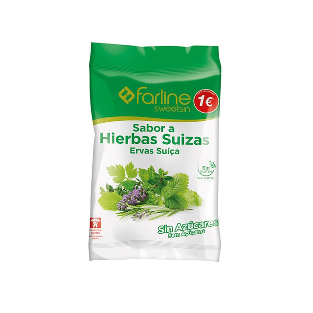 Farline Caramelos Hierbas Sin Azúcar 70g
