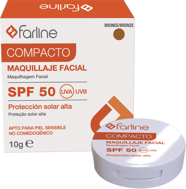 Farline Polvos Compactos SPF50 Color Bronce 10g