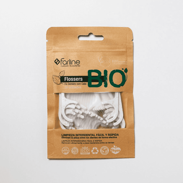 Farline Cepillo Interdental Flossers Dentales Bio 30 Unidades