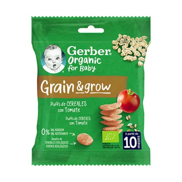 Gerber Organic Puffs Tomate y Cebolla 35g