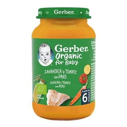 Gerber Zanahoria y Tomate con Pavo 190g