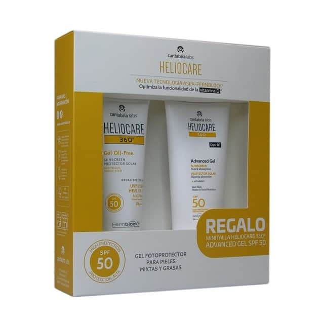 Heliocare 360º Pack Gel Oil-Free Dry Touch FPS 50 50ml + Advanced Gel FPS 50 100ml