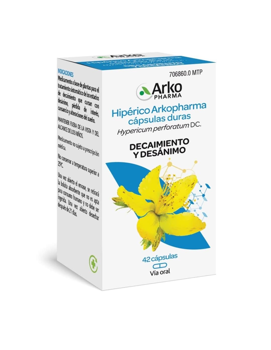 Arkopharma Hiperico 185mg 42 cápsulas