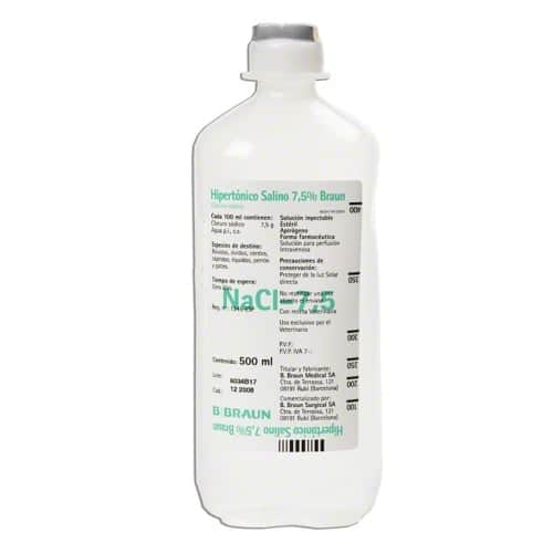 B. Braun Hipertónico Salino 7,5% Vet Solución para Perfusión Veterinaria 500 ml
