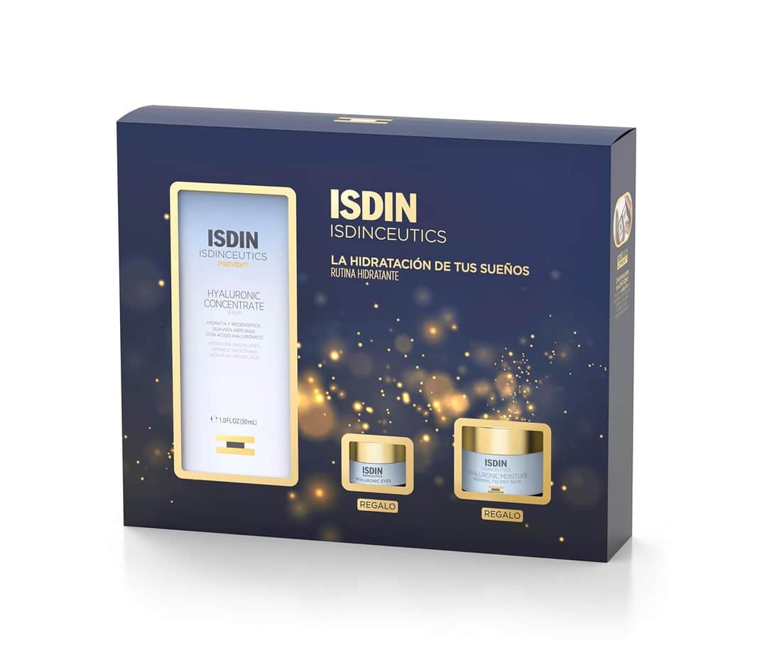 Isdinceutics Cofre Rutina Hidratante Día Hyaluronic Concentrate 30ml. + Mini Hyaluronic Eyes + Mini Hyaluronic Moisture 8ml.