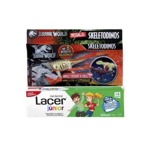 Lacer Junior Gel Dental Sabor Menta 75ml + Dinosaurio De Regalo