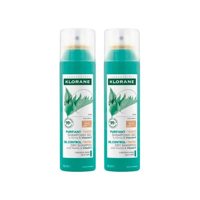 Klorane Champú Seco Ortiga Cabello Moreno 2x150ml