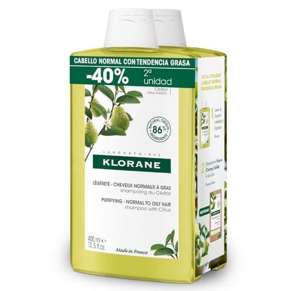 Klorane Champú a la Pulpa de Cidra Pack 2 x 400ml