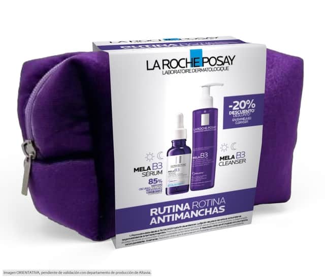 La Roche-Posay Pack Rutina Antimanchas: Serum Mela B3 30ml + Gel Limpiador Mela B3 100ml