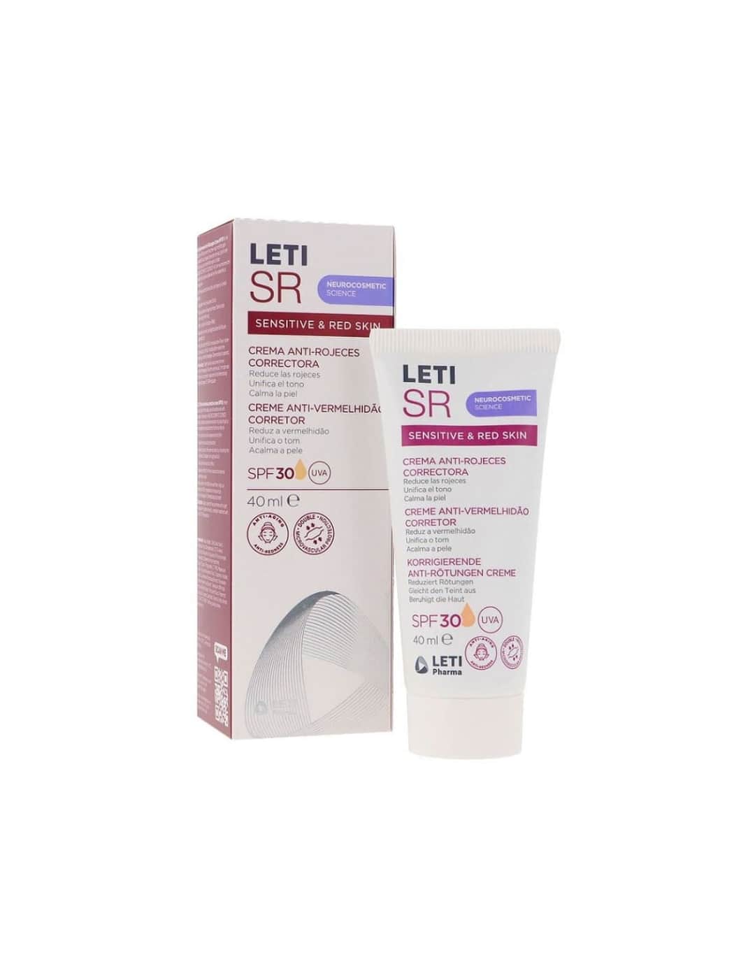 LetiSR Crema Anti-Rojeces Correctora SPF30 40ml