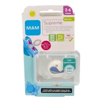MAM Baby Chupete Supreme Sili Fisio 2-6M
