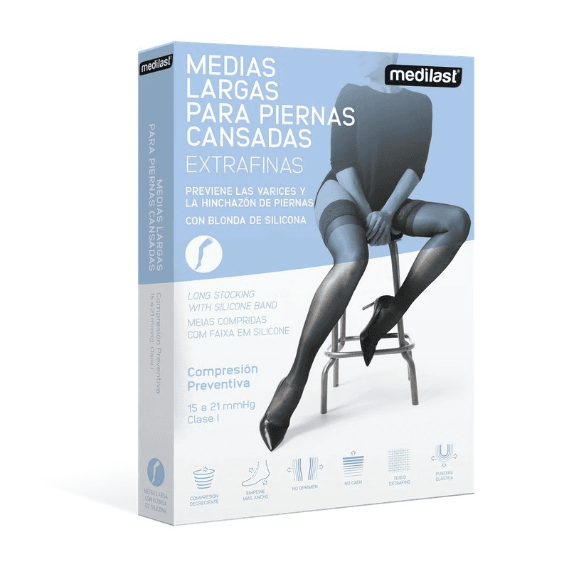 Medilast Media Larga Blonda Compresion Preventiva Talla M